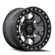 KMC Riot SBL 18x9 +18 6x139.7mm 106.1mm Anthracite Satin Black Lip