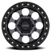 KMC Riot SBL 17x8.5 +10 5x127mm 71.5mm Anthracite Satin Black Lip