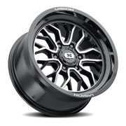 Vision 402 18x9 -12 6x139.7mm 106.2mm Gloss Black Machined Face
