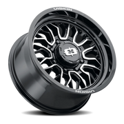 Vision 402 18x9 -12 8x170mm 125.2mm Gloss Black Machined Face