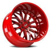 Vision 402 20x9 +12 6x135mm 87.1mm Red Tint Milled Spokes