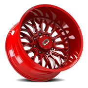 Vision 402 20x9 +12 8x180mm 124.2mm Red Tint Milled Spokes