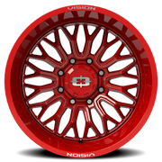 Vision 402 20x9 +12 8x170mm 125.2mm Red Tint Milled Spokes