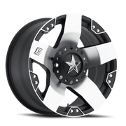 XD Series Rockstar 20x10 -24 5x127mm 87.1mm Machined Silver Black Windows