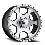 Ultra Rogue 175 17x8 +20 7x150mm 87mm Gloss Black Diamond Cut Face-Clear Coat