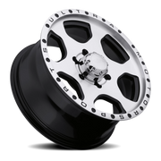 Ultra Rogue 175 17x8 +25 6x135mm 87mm Gloss Black Diamond Cut Face-Clear Coat