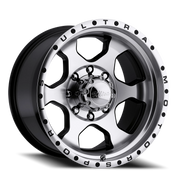 Ultra Rogue 175 16x8 -6 7x150mm 87mm Gloss Black Diamond Cut Face-Clear Coat