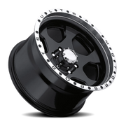 Ultra Rogue 175 17x8 +10 6x139.7mm 106.4mm Gloss Black Diamond Cut Lip-Clear Coat