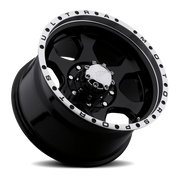 Ultra Rogue 175 16x8 -6 8x165.1mm 125.1mm Gloss Black Diamond Cut Lip-Clear Coat