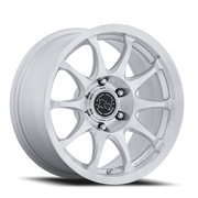 Black Rhino Ronin 17x8.5 +25 6x114.3mm 66.06mm Gloss Silver Machined Face