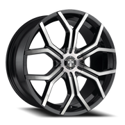 DUB Royalty 22x9.5 +30 6x135mm 87.1mm Gloss Black Machined-Spoke-Machined-Face-DDT