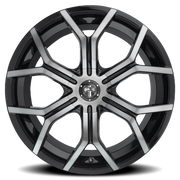 DUB Royalty 22x9.5 +30 6x135mm 87.1mm Gloss Black Machined-Spoke-Machined-Face-DDT