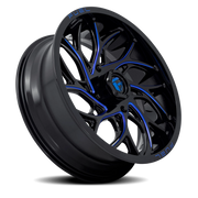 Fuel Runner UTV 20x7 +13 4x137mm 110.2mm Gloss Black Milled Candy Blue