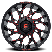 Fuel Runner UTV 22x7 +0 4x137mm 110.2mm Gloss Black Milled Candy Red