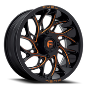 Fuel Runner UTV 22x7 +0 4x156mm 132mm Gloss Black Milled Orange