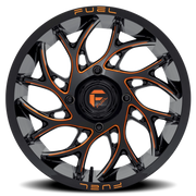 Fuel Runner UTV 22x7 +0 4x137mm 110.2mm Gloss Black Milled Orange