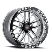WELD S82 Beadlock 17x10 +71 5x120.65mm 80.77mm Black Polished Shell