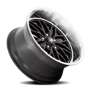 US Mags Santa Cruz 22x9 +15 5x127mm 78.1mm Gloss Black Diamond Cut Lip
