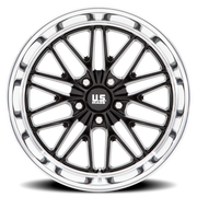 US Mags Santa Cruz 20x10 +6 5x127mm 78.1mm Gloss Black Diamond Cut Lip