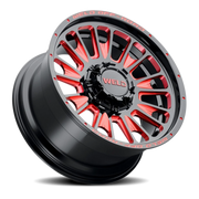WELD Scorch 22x12 -44 5x127mm 87.1mm Gloss Black Milled Red