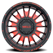 WELD Scorch 20x10 -18 8x180mm 124.3mm Gloss Black Milled Red