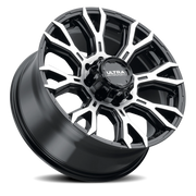 Ultra Scorpion 123 20x9 +18 8x165.1mm 125.2mm Gloss Black Diamond Cut Face-Clear Coat