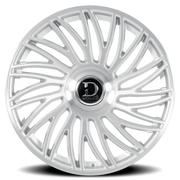 Dolce Luxury Sesto 22x9.5 +18 6x139.7mm 66.6mm Gloss Silver Brushed Face