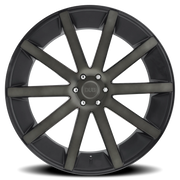 DUB Shot Calla 22x9 +38 5x114.3mm 72.56mm Matte Black Double Dark Tint