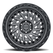Black Rhino Shredder 18x9.5 -18 5x127mm 71.6mm Matte Gunmetal Black Lip Edge