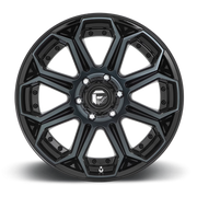 Fuel Siege 18x9 +1 5x127mm 71.5mm Gloss Black Machined-Double Dark Tint