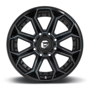 Fuel Siege 22x10 -18 8x170mm 125.1mm Gloss Black Machined-Double Dark Tint