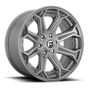Fuel Siege 22x10 -18 6x139.7mm 106.1mm Brushed Gunmetal Tinted Clear