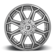 Fuel Siege 22x10 -18 6x139.7mm 106.1mm Brushed Gunmetal Tinted Clear