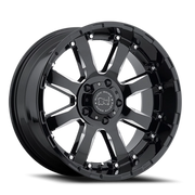 Black Rhino Sierra 20x9 +12 5x150mm 110mm Gloss Black Milled Spokes