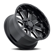 Black Rhino Sierra 20x9 +12 5x150mm 110mm Gloss Black Milled Spokes