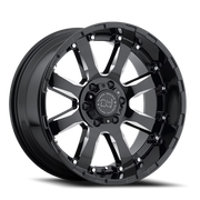Black Rhino Sierra 17x9 +12 6x120mm 67.1mm Gloss Black Milled Spokes