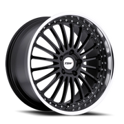 TSW Silverstone 17x8 +20 5x114.3mm 76.1mm Gloss Black Mirror Cut Lip