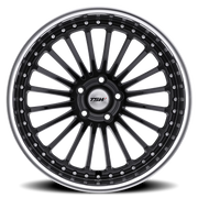 TSW Silverstone 20x8.5 +40 5x108mm 72.1mm Gloss Black Mirror Cut Lip