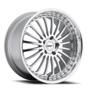 TSW Silverstone 18x8 +40 5x110mm 72.1mm Silver Mirror Cut Face-Mirror Cut Lip