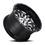 Fuel Sledge 20x12 -43 8x165.1mm 125.2mm Chrome Gloss Black Lip