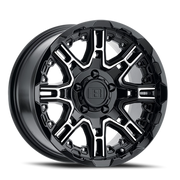 Level 8 Slingshot 20x11.5 -44 5x127mm 71.6mm Gloss Black Machined Face