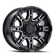 Level 8 Slingshot 16x8.5 -10 6x135mm 87.1mm Gloss Black Machined Face