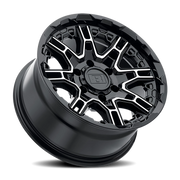 Level 8 Slingshot 16x8.5 -10 6x135mm 87.1mm Gloss Black Machined Face