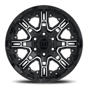 Level 8 Slingshot 22x11.5 -44 8x165.1mm 127.1mm Gloss Black Machined Face