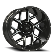 Vision 360 22x12 -51 5x127mm 78.1mm Gloss Black Machined Face