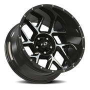 Vision 360 20x9 +12 5x150mm 110.2mm Gloss Black Machined Face