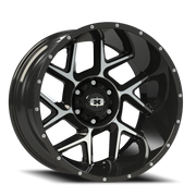 Vision 360 20x10 -29 6x139.7mm 106.2mm Gloss Black Machined Face