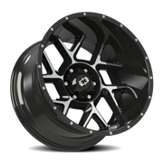 Vision 360 20x10 -29 6x139.7mm 106.2mm Gloss Black Machined Face
