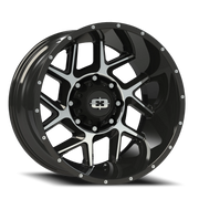 Vision 360 20x10 -25 8x180mm 124.2mm Gloss Black Machined Face