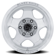 Black Rhino Sol 17x8 +20 5x114.3mm 72.56mm Gloss Silver Machined Face